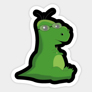 Dinosaur Nerd Glasses Design Sticker